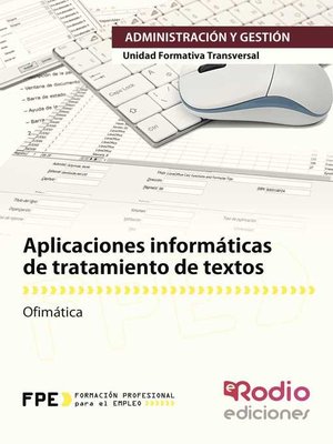 cover image of Aplicaciones informáticas de tratamiento de textos